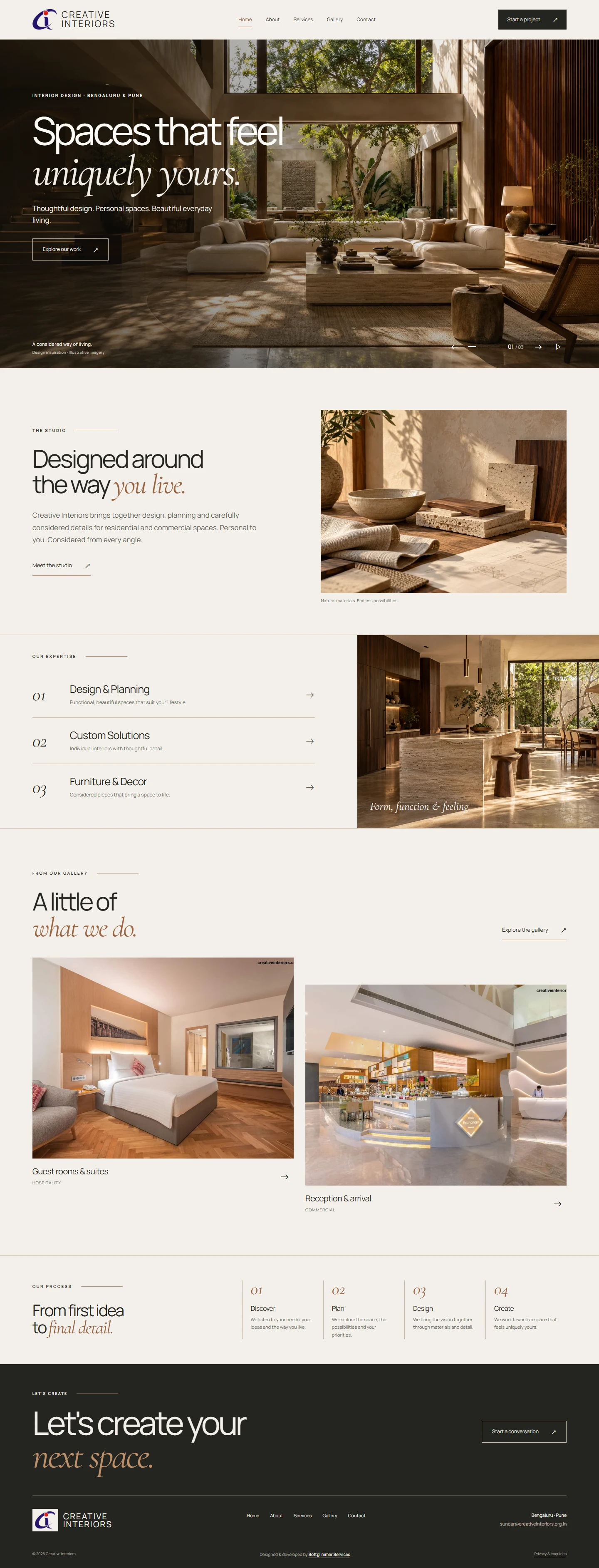 Creative Interiors website