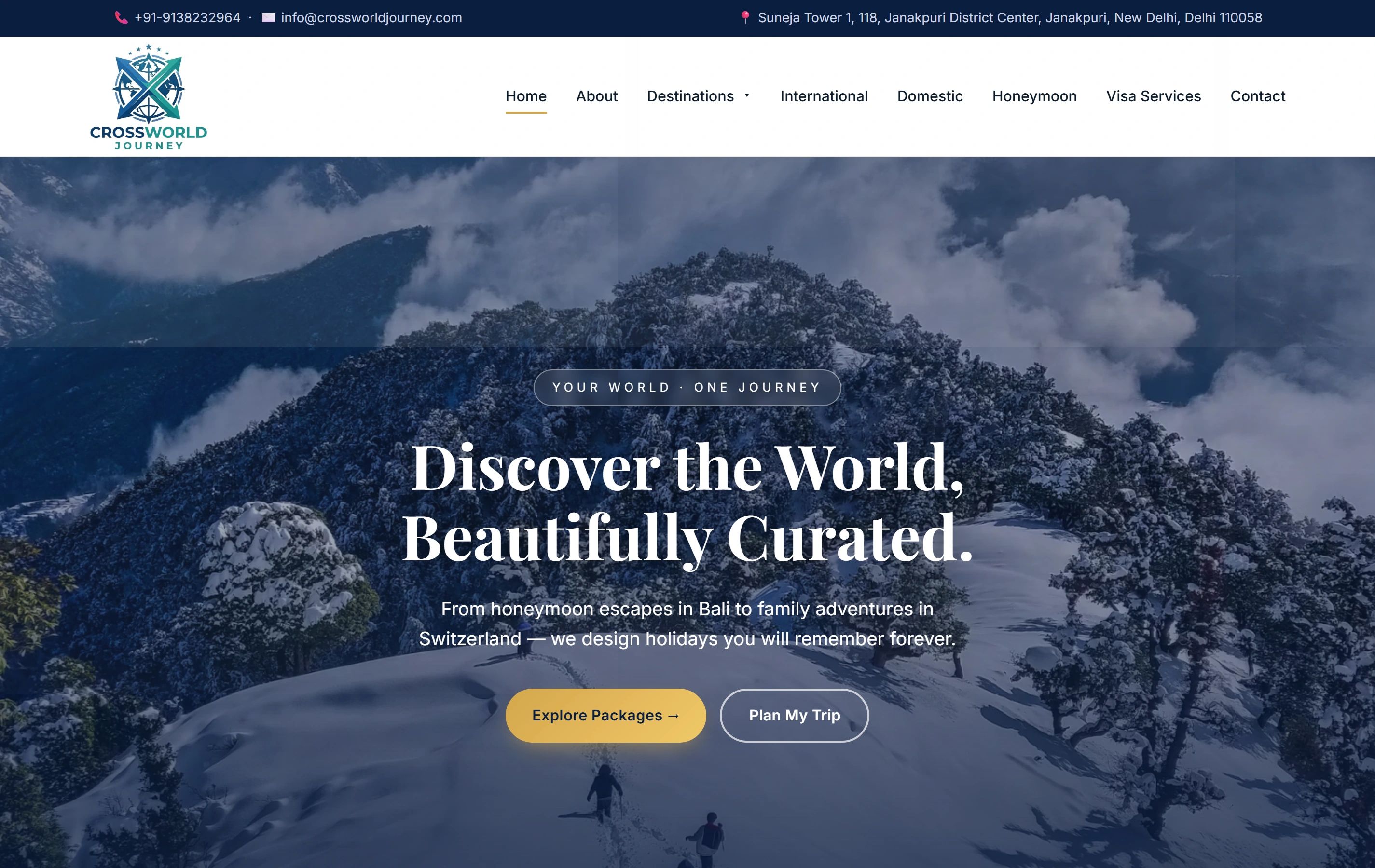 Crossworld Journey website