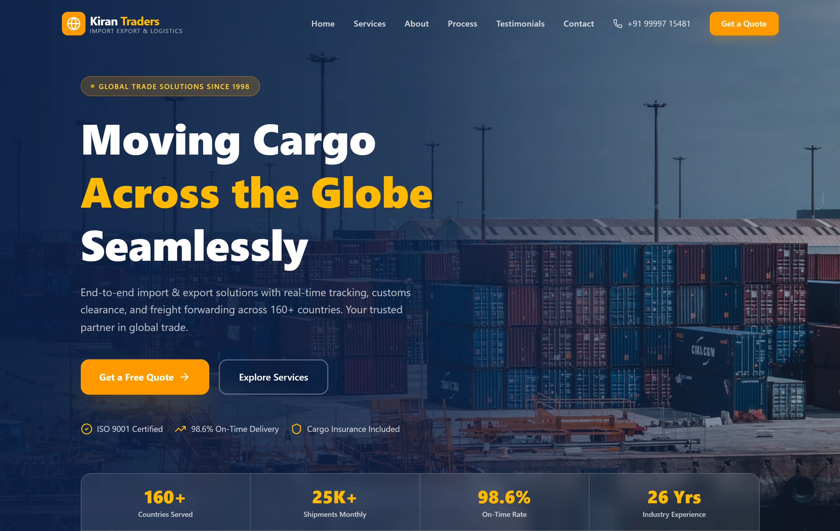 Kiran Traders website