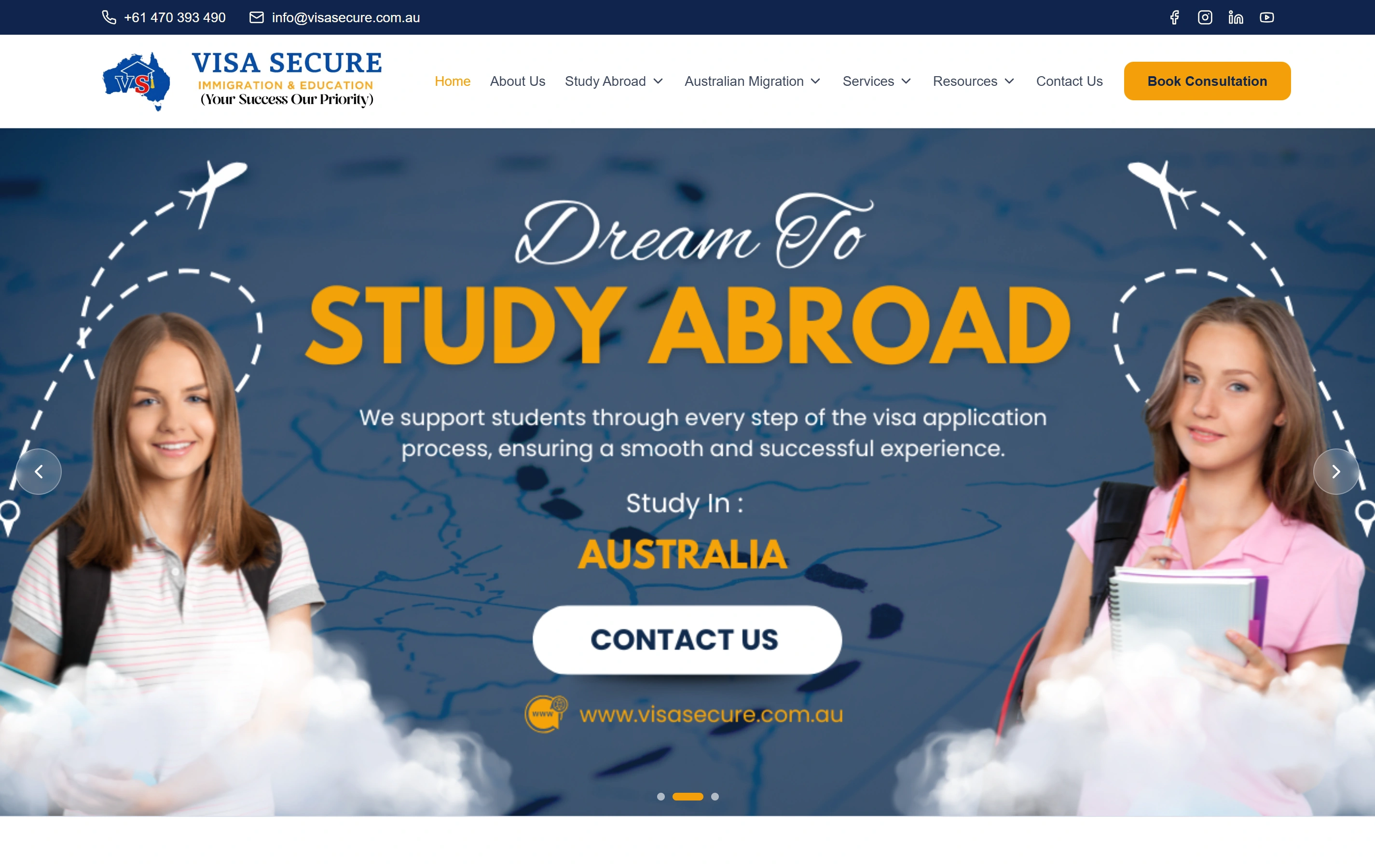 Visa Secure website